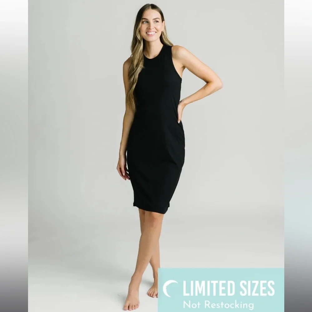NWT Zyia Black Malibu Downtime Dress RC Sz M - Picture 1 of 11
